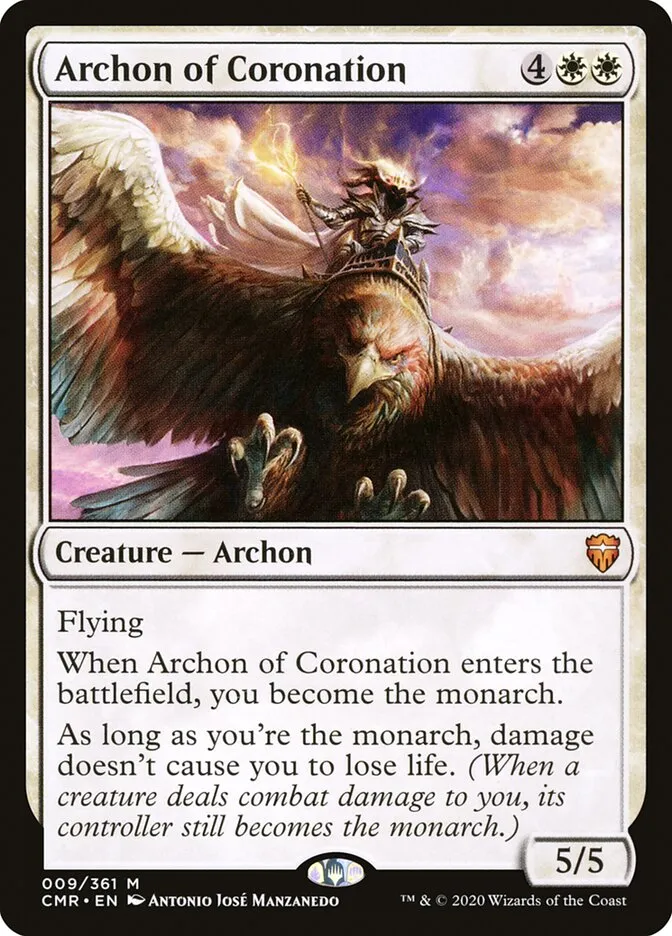 2020 Commander Legends Archon of Coronation [Foil] mythic #9 mythic card image