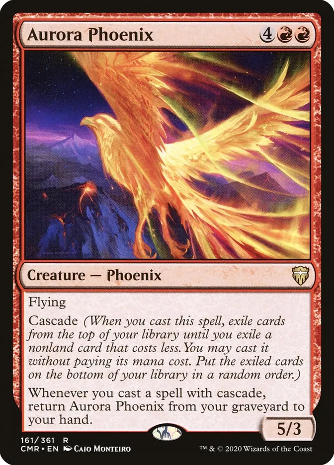 2020 Commander Legends Aurora Phoenix rare #161 rare card image