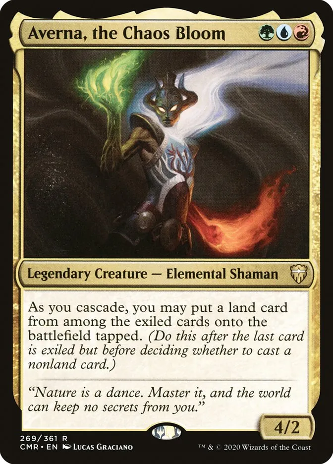 2020 Commander Legends Averna, the Chaos Bloom #269 rare card image