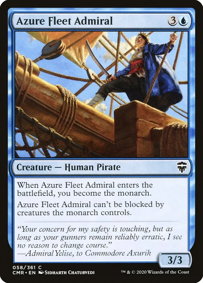 2020 Commander Legends Azure Fleet Admiral [Foil] common #58 common card image
