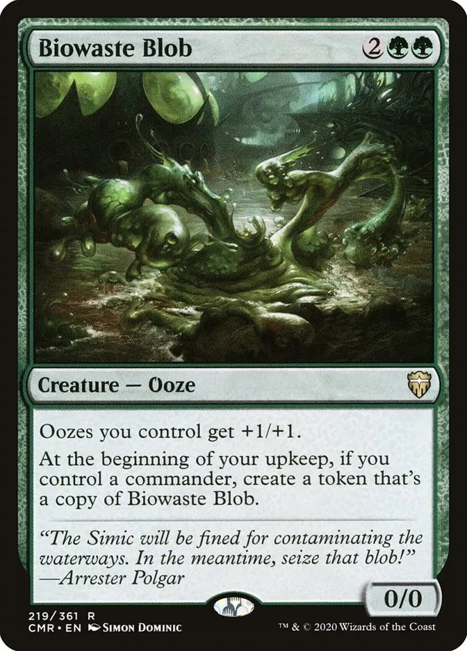 2020 Commander Legends Biowaste Blob [Extended Art] rare #219 rare card image