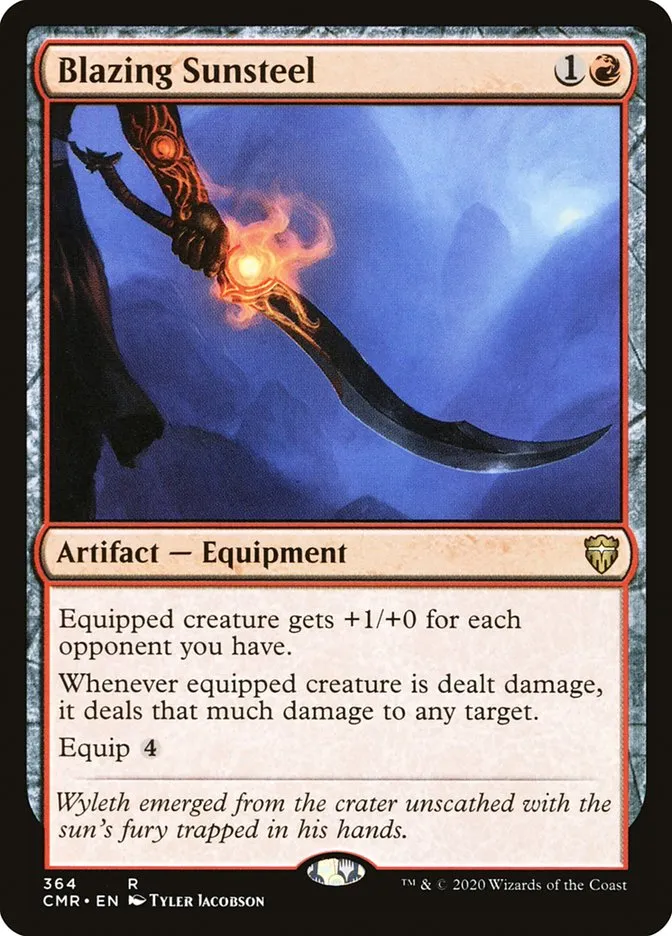 2020 Commander Legends Blazing Sunsteel #364 rare card image