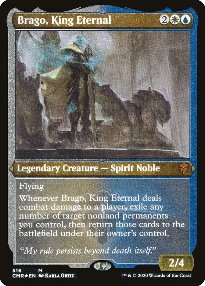 2020 Commander Legends Brago, King Eternal [Foil Etched] mythic #516 mythic card image