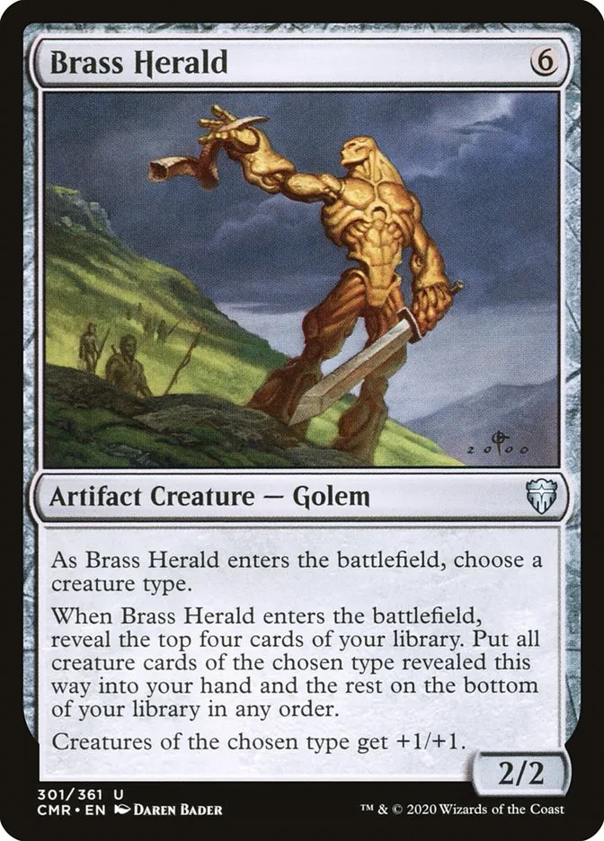 2020 Commander Legends Brass Herald uncommon #301 uncommon card image