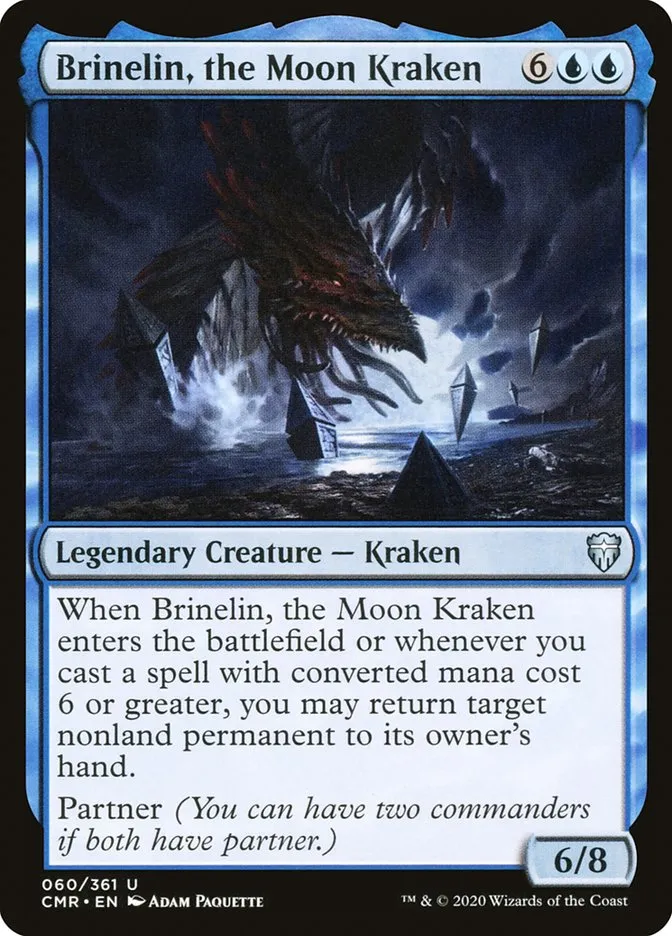 2020 Commander Legends Brinelin, the Moon Kraken [Foil] uncommon #60 uncommon card image