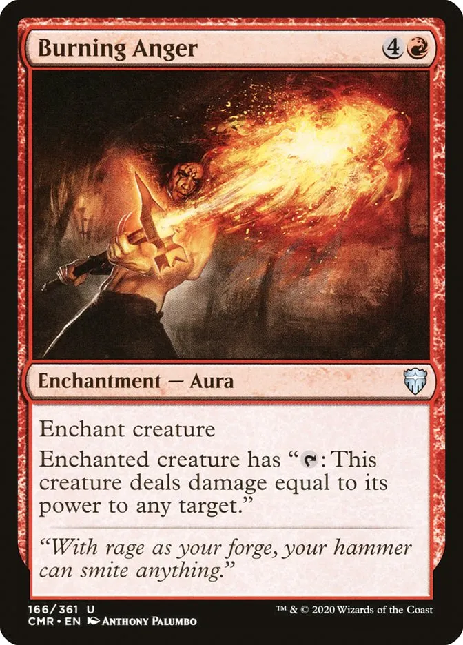 2020 Commander Legends Burning Anger uncommon #166 uncommon card image