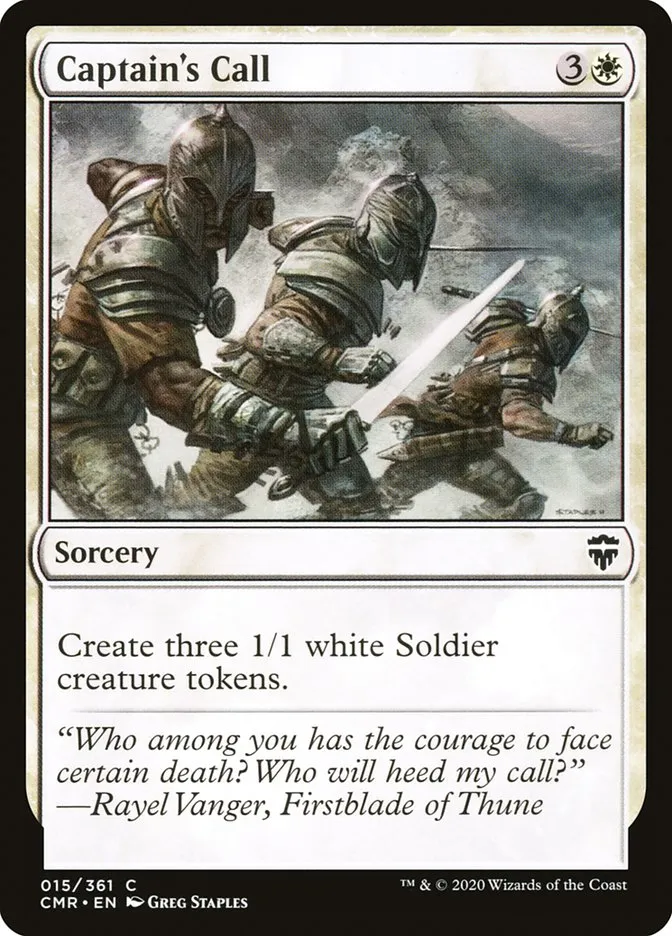 2020 Commander Legends Captain's Call common #15 common card image