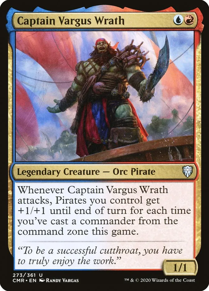 2020 Commander Legends Captain Vargus Wrath #273 uncommon card image