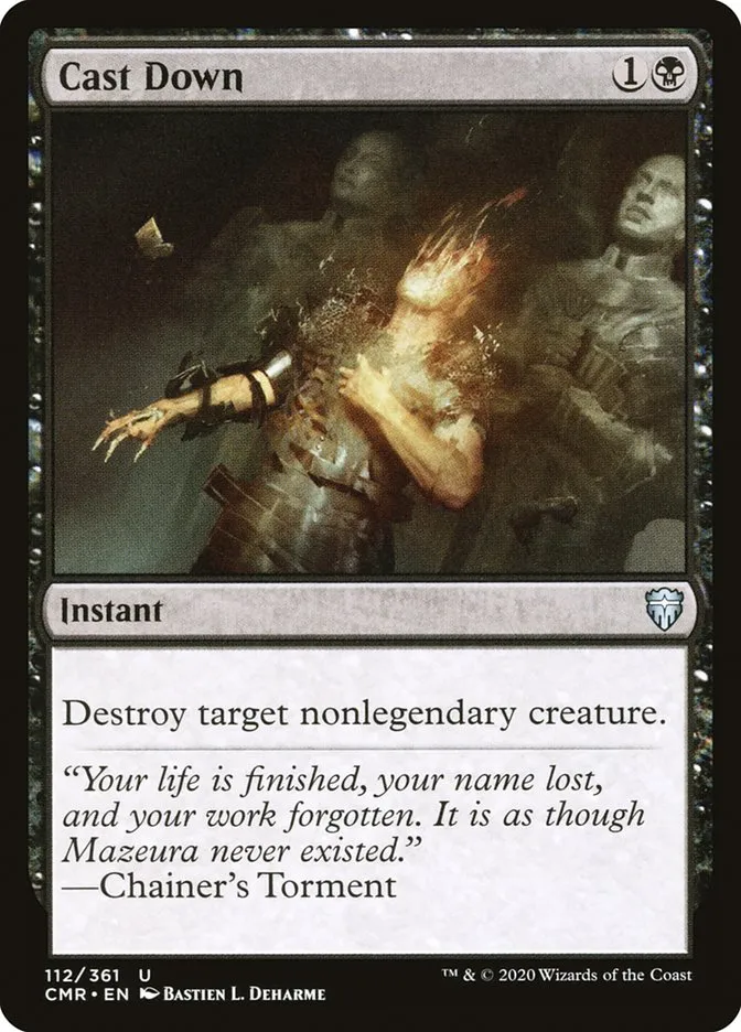 2020 Commander Legends Cast Down [Foil] uncommon #112 uncommon card image