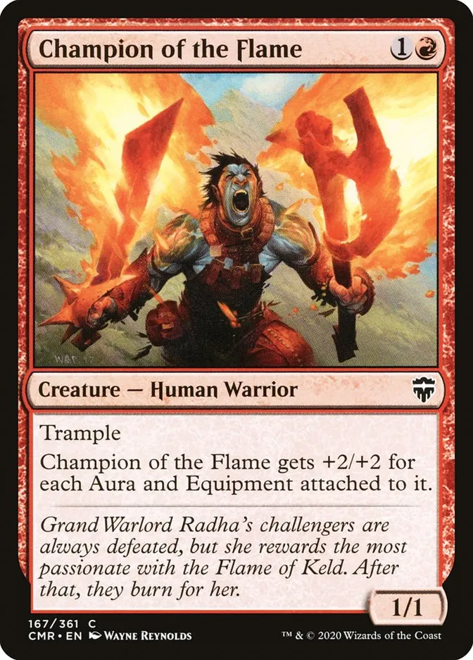 2020 Commander Legends Champion of the Flame #167 common card image