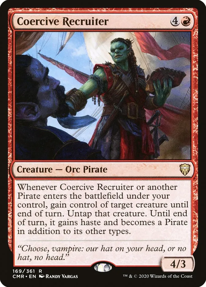 2020 Commander Legends Coercive Recruiter rare #169 rare card image