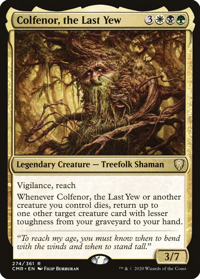 2020 Commander Legends Colfenor, the Last Yew #274 rare card image