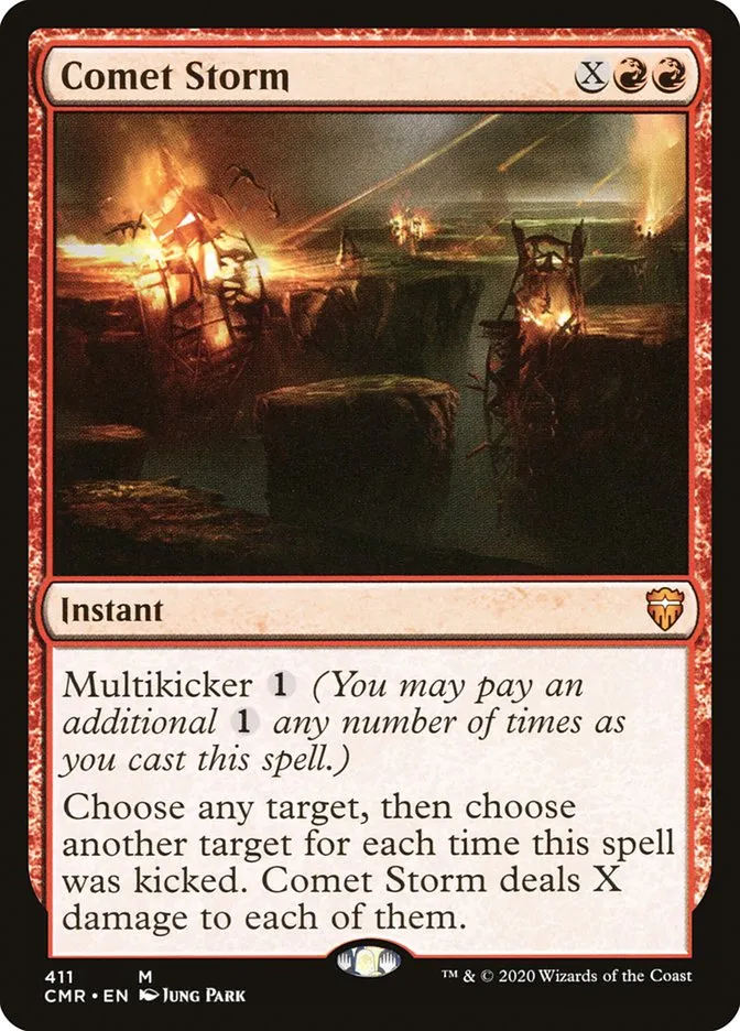2020 Commander Legends Comet Storm mythic #411 mythic card image