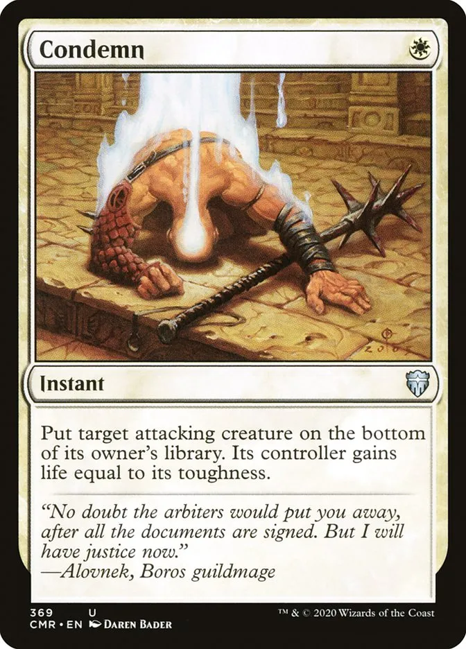 2020 Commander Legends Condemn uncommon #369 uncommon card image