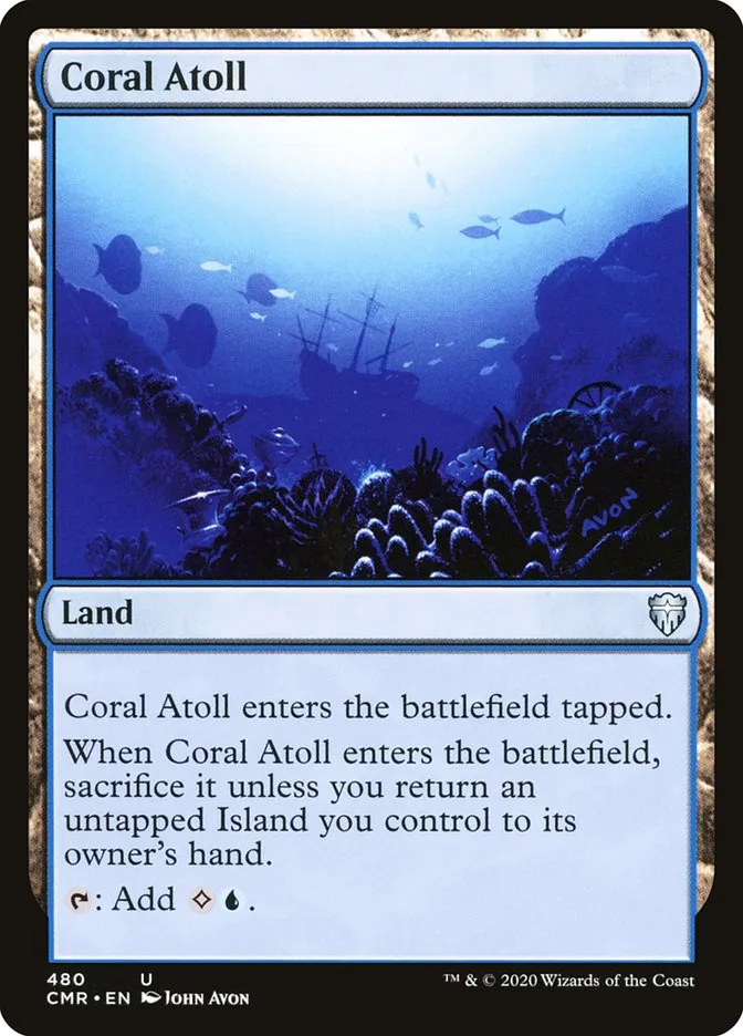 2020 Commander Legends Coral Atoll #480 uncommon card image