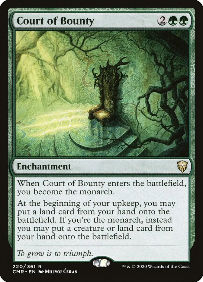 2020 Commander Legends Court of Bounty #220 rare card image