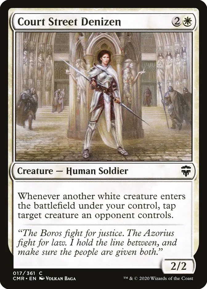 2020 Commander Legends Court Street Denizen [Foil] common #17 common card image