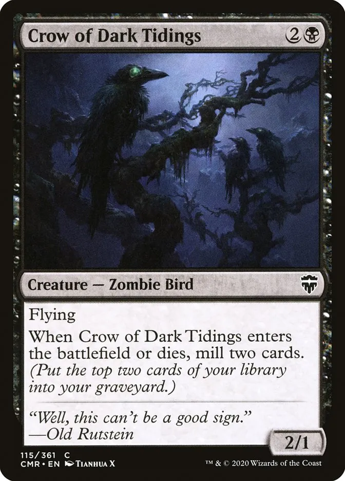 2020 Commander Legends Crow of Dark Tidings #115 common card image