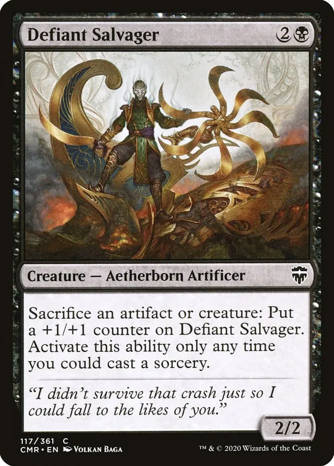 2020 Commander Legends Defiant Salvager #117 common card image