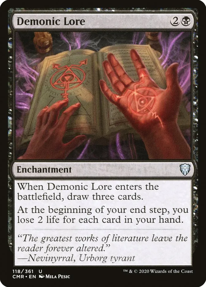 2020 Commander Legends Demonic Lore uncommon #118 uncommon card image