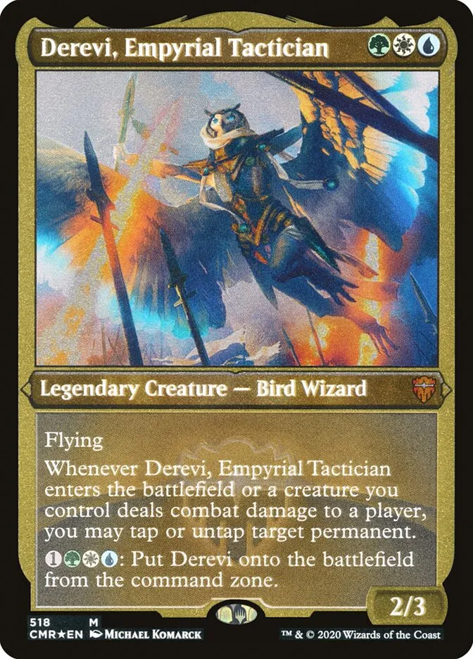 2020 Commander Legends Derevi, Empyrial Tactician [Foil Etched] mythic #518 mythic card image