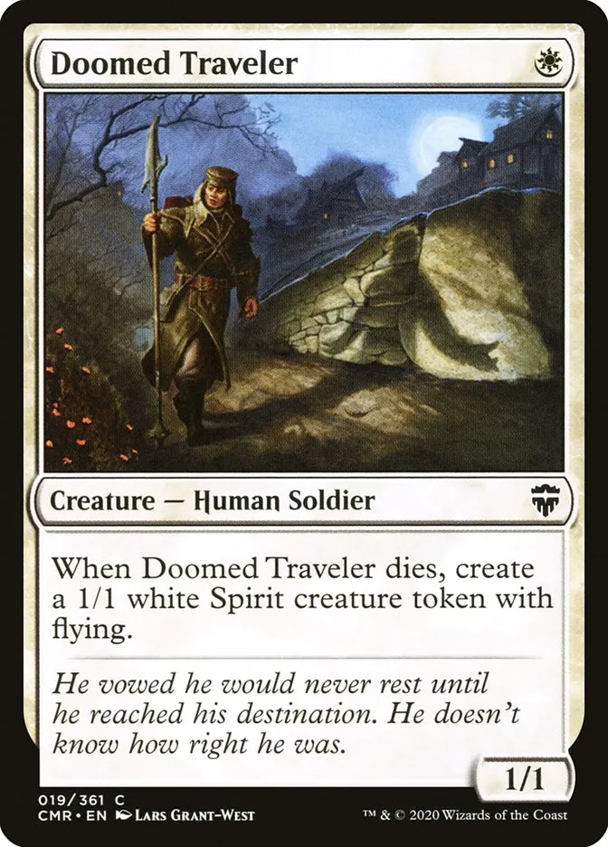 2020 Commander Legends Doomed Traveler [Foil] common #19 common card image