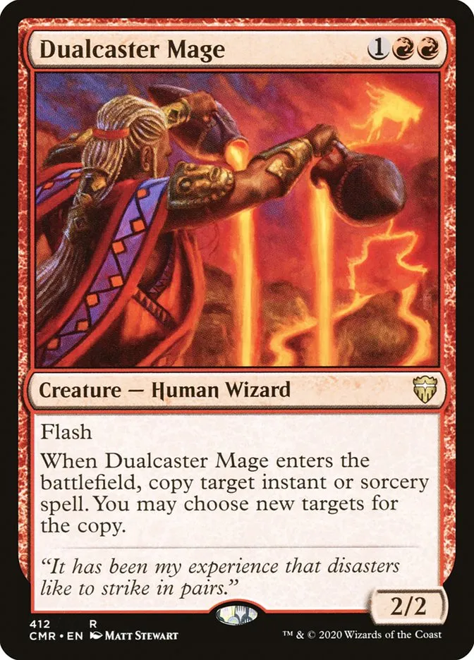 2020 Commander Legends Dualcaster Mage rare #412 rare card image