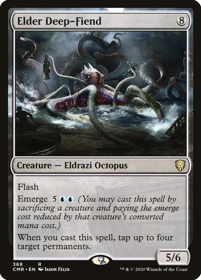2020 Commander Legends Elder Deep-Fiend rare #368 rare card image