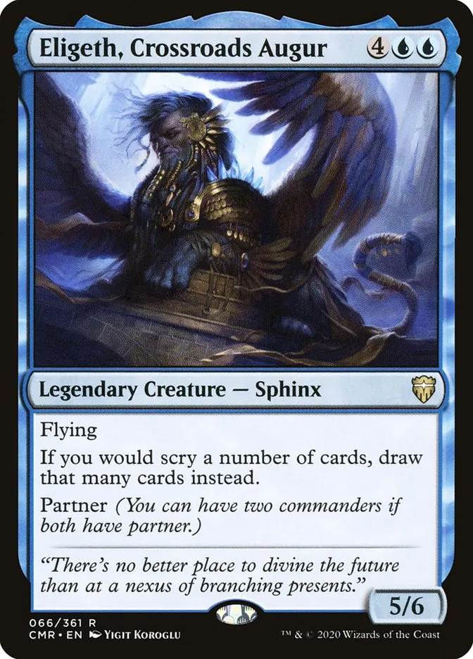 2020 Commander Legends Eligeth, Crossroads Augur [Foil] rare #66 rare card image