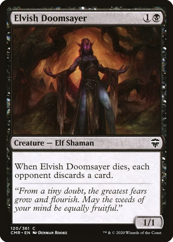 2020 Commander Legends Elvish Doomsayer #120 common card image