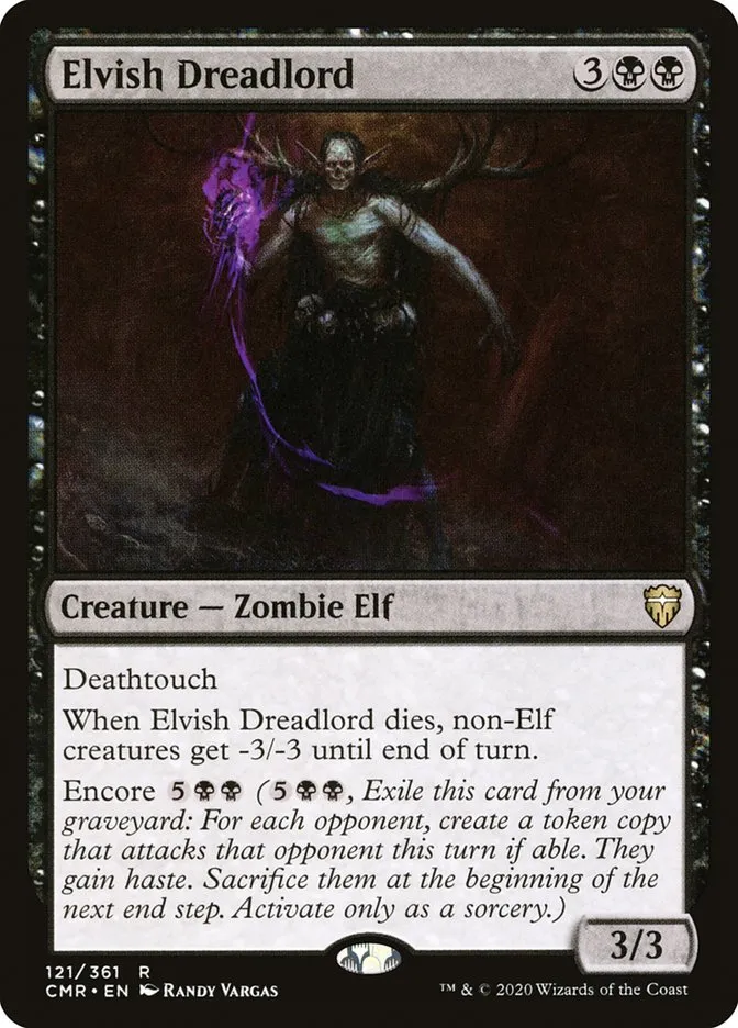 2020 Commander Legends Elvish Dreadlord #121 rare card image