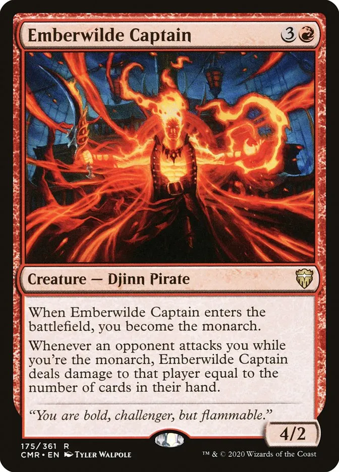 2020 Commander Legends Emberwilde Captain rare #175 rare card image