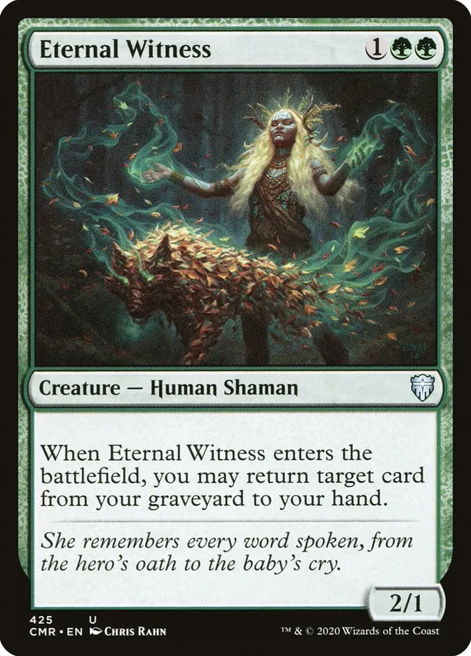2020 Commander Legends Eternal Witness #425 uncommon card image