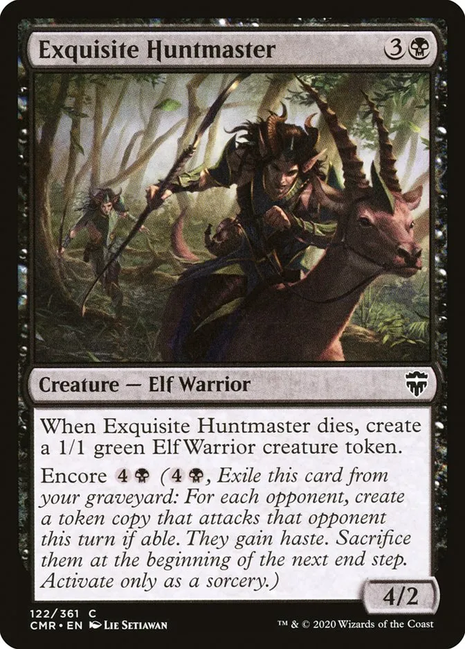 2020 Commander Legends Exquisite Huntmaster common #122 common card image
