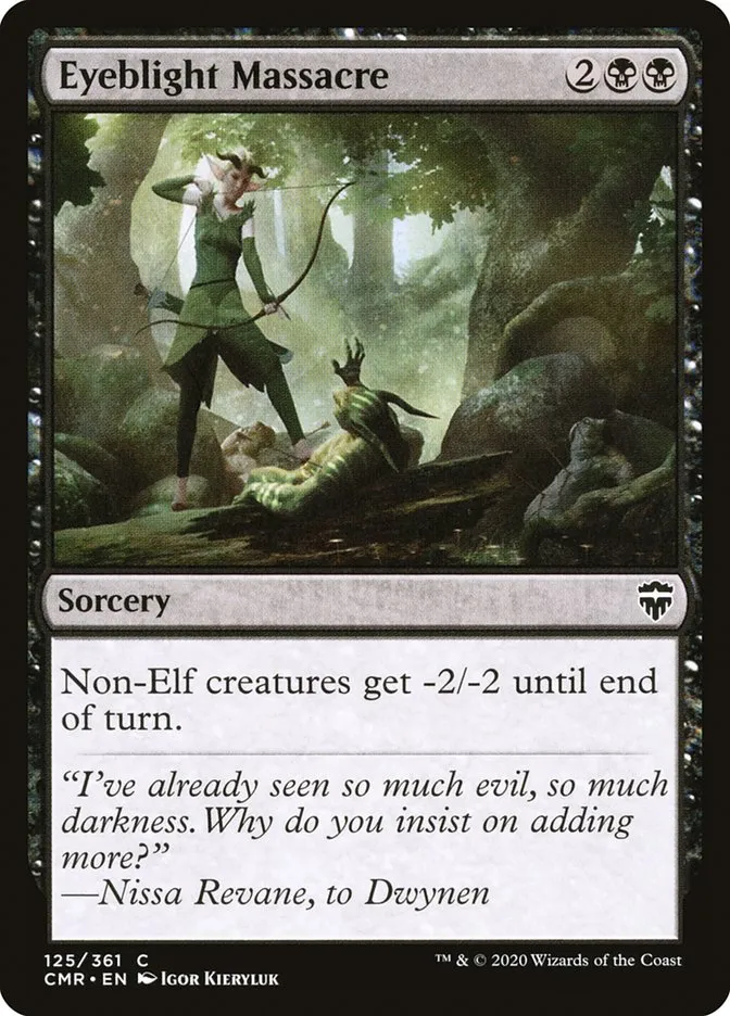 2020 Commander Legends Eyeblight Massacre common #125 common card image