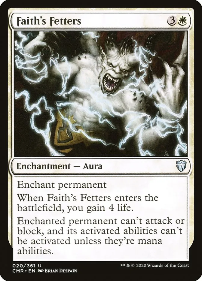 2020 Commander Legends Faith's Fetters [Foil] uncommon #20 uncommon card image