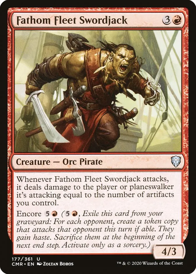 2020 Commander Legends Fathom Fleet Swordjack uncommon #177 uncommon card image