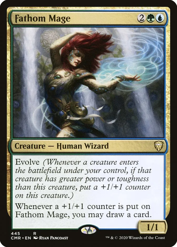 2020 Commander Legends Fathom Mage rare #445 rare card image