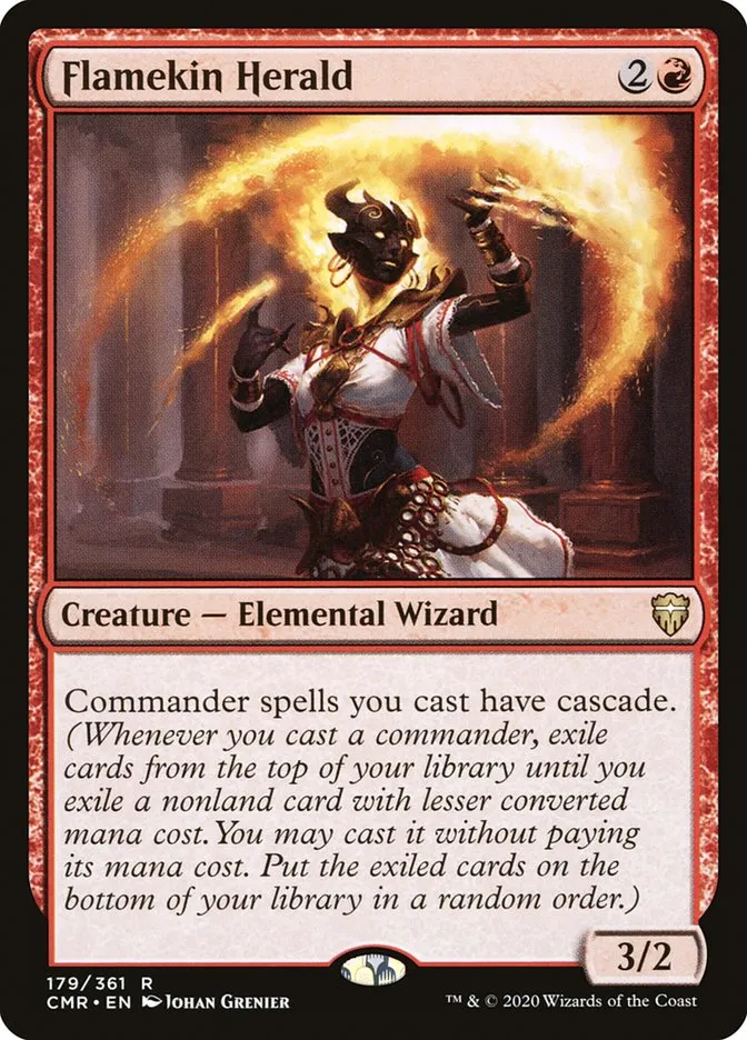 2020 Commander Legends Flamekin Herald #179 rare card image