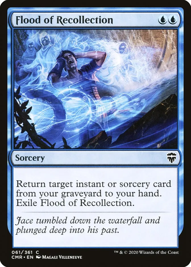 2020 Commander Legends Flood of Recollection [Foil] common #61 common card image
