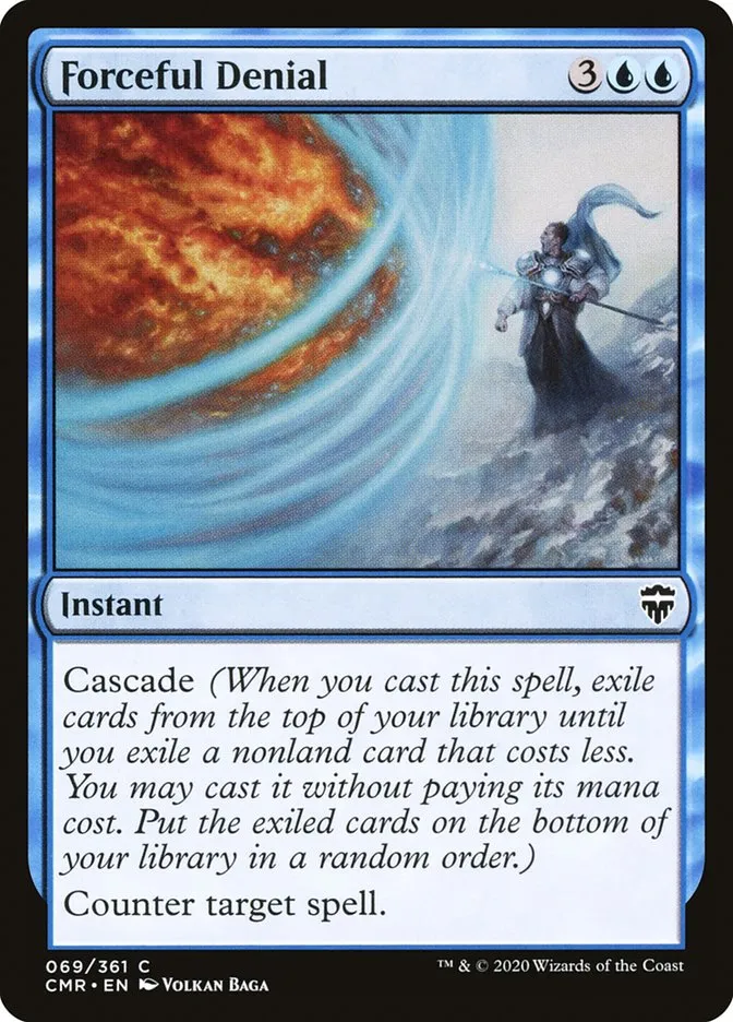 2020 Commander Legends Forceful Denial common #69 common card image