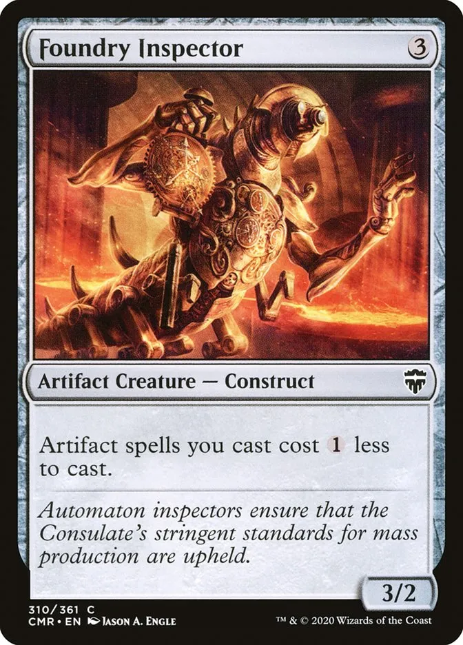 2020 Commander Legends Foundry Inspector common #310 common card image