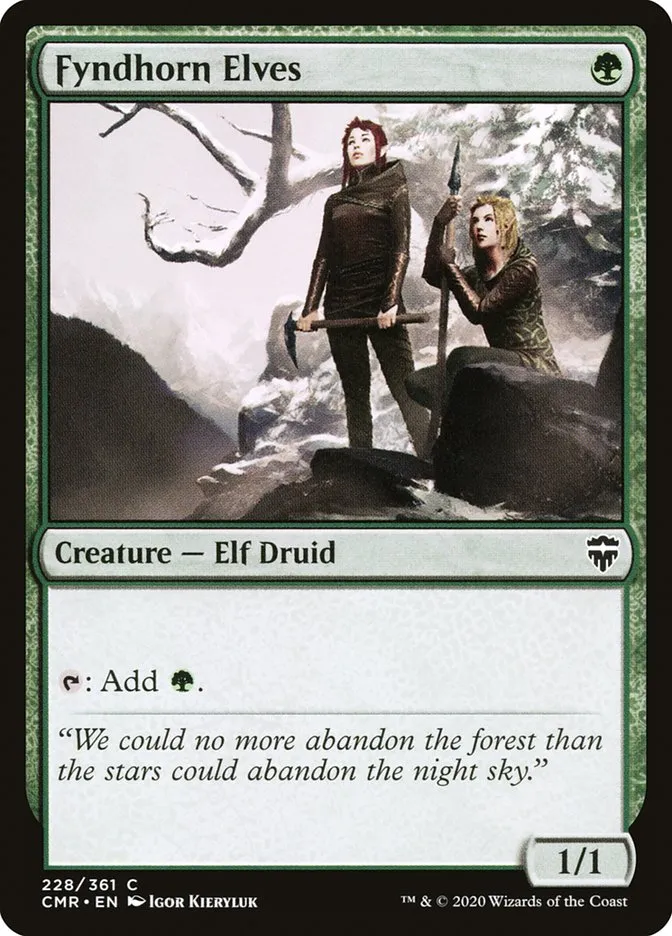 2020 Commander Legends Fyndhorn Elves #228 common card image