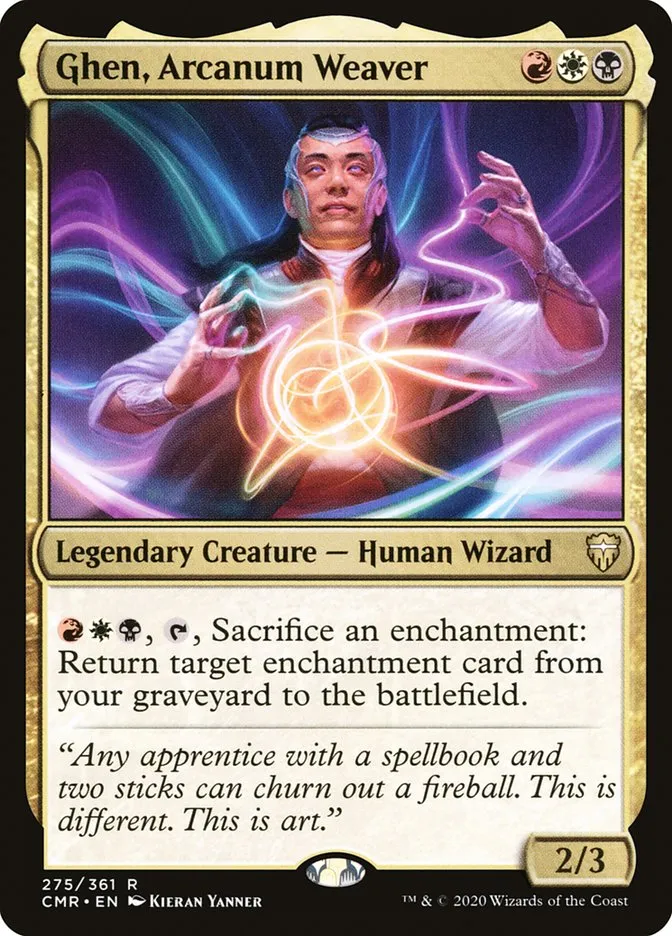 2020 Commander Legends Ghen, Arcanum Weaver #275 rare card image