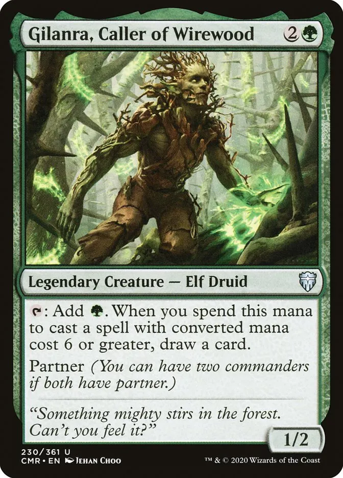2020 Commander Legends Gilanra, Caller of Wirewood #230 uncommon card image