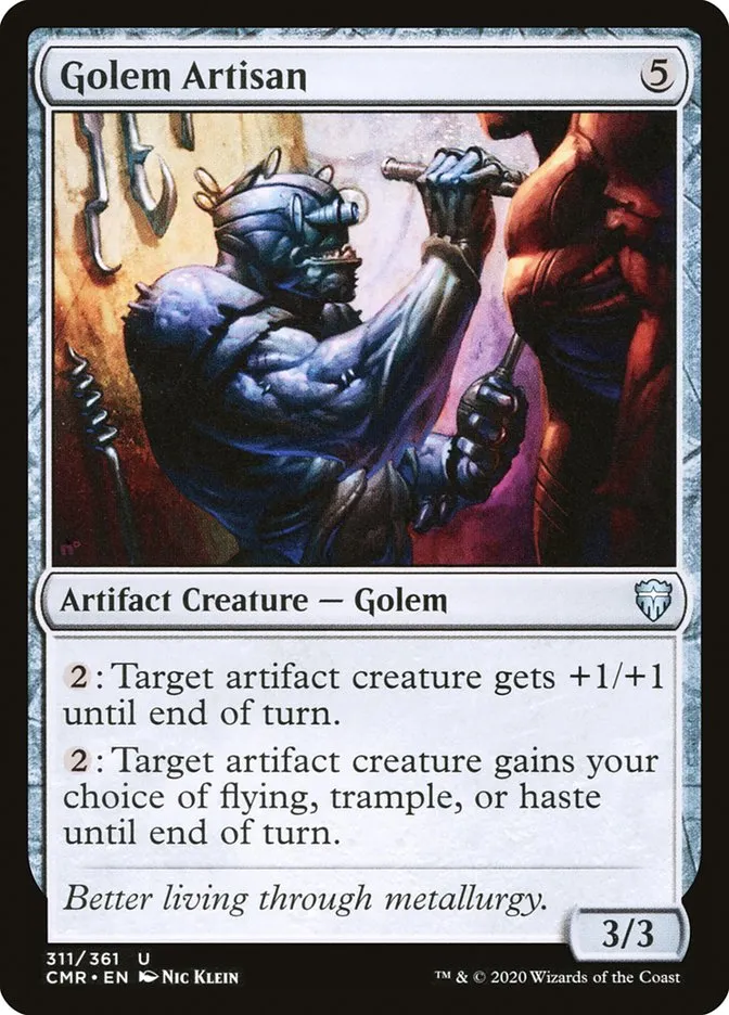 2020 Commander Legends Golem Artisan uncommon #311 uncommon card image