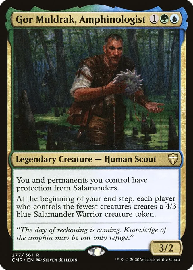 2020 Commander Legends Gor Muldrak, Amphinologist #277 rare card image