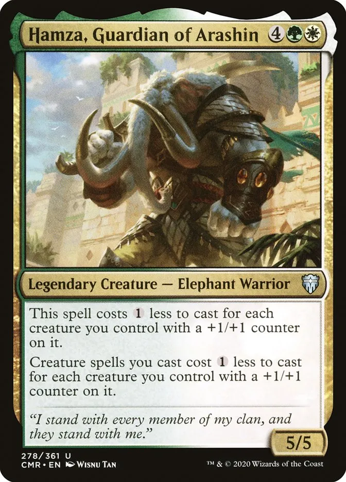 2020 Commander Legends Hamza, Guardian of Arashin #278 uncommon card image