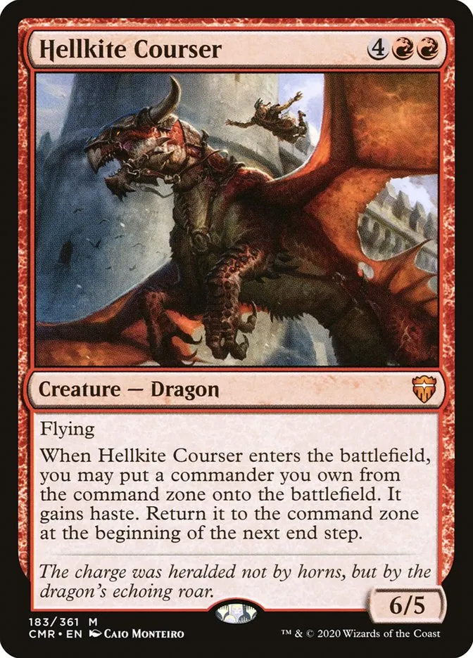 2020 Commander Legends Hellkite Courser [Foil] mythic #183 mythic card image