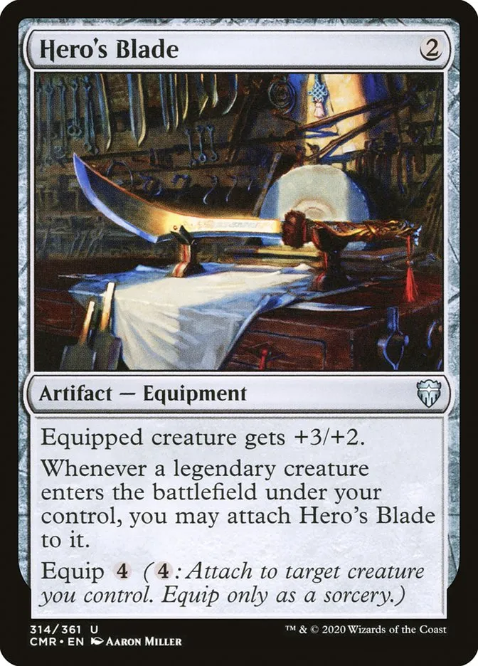 2020 Commander Legends Hero's Blade uncommon #314 uncommon card image